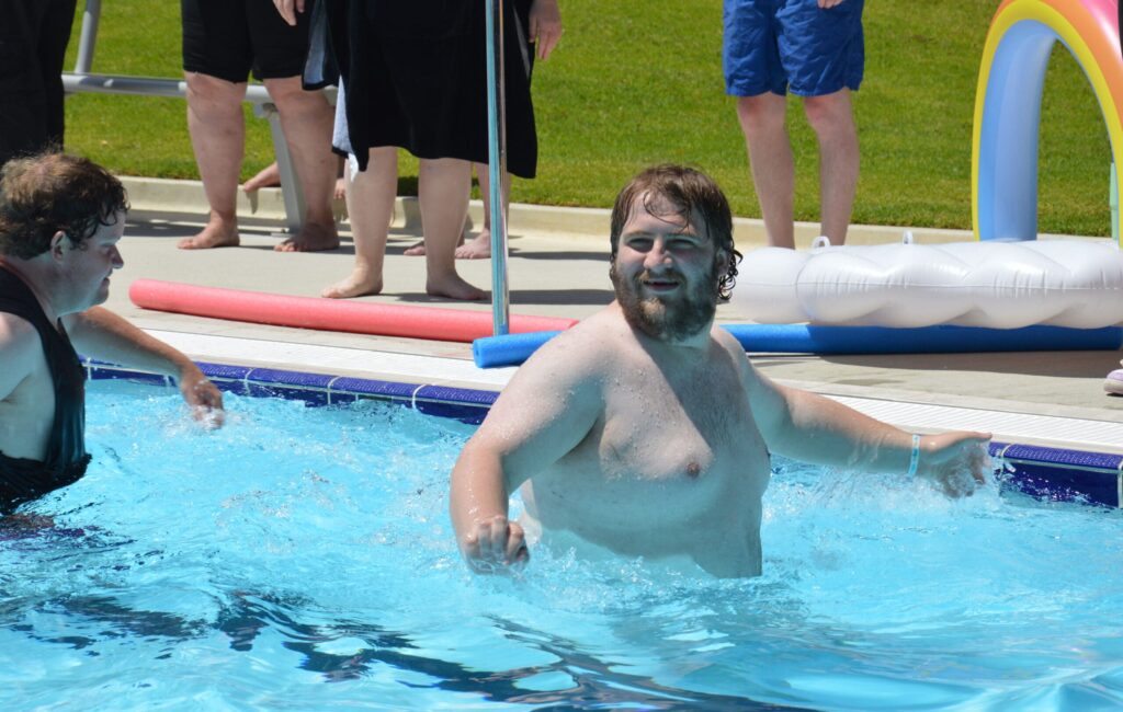 Enjoying the pool