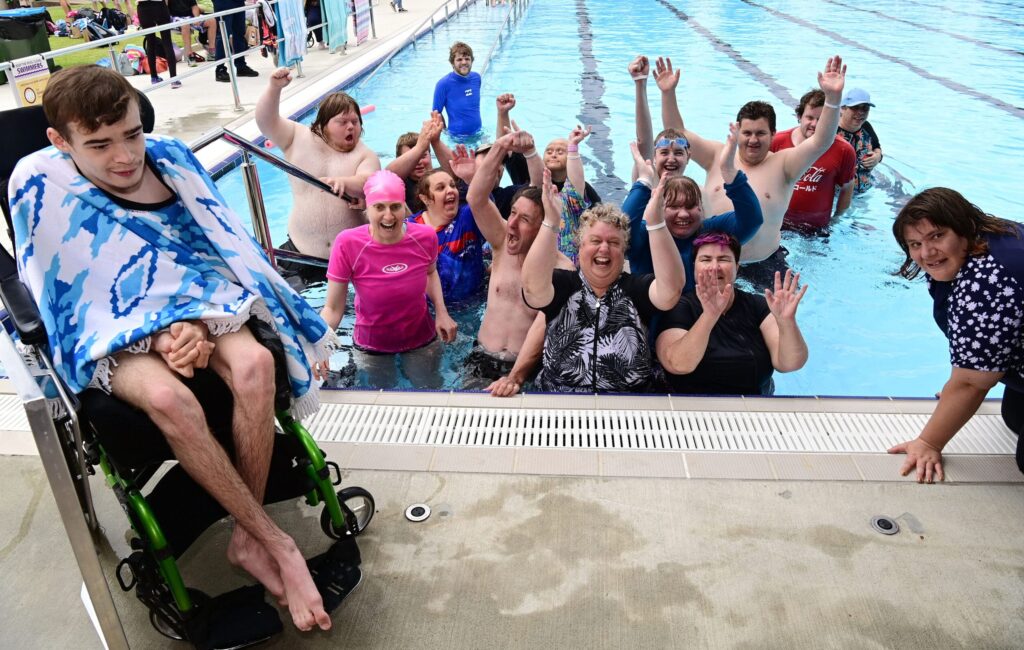 Group in the pool