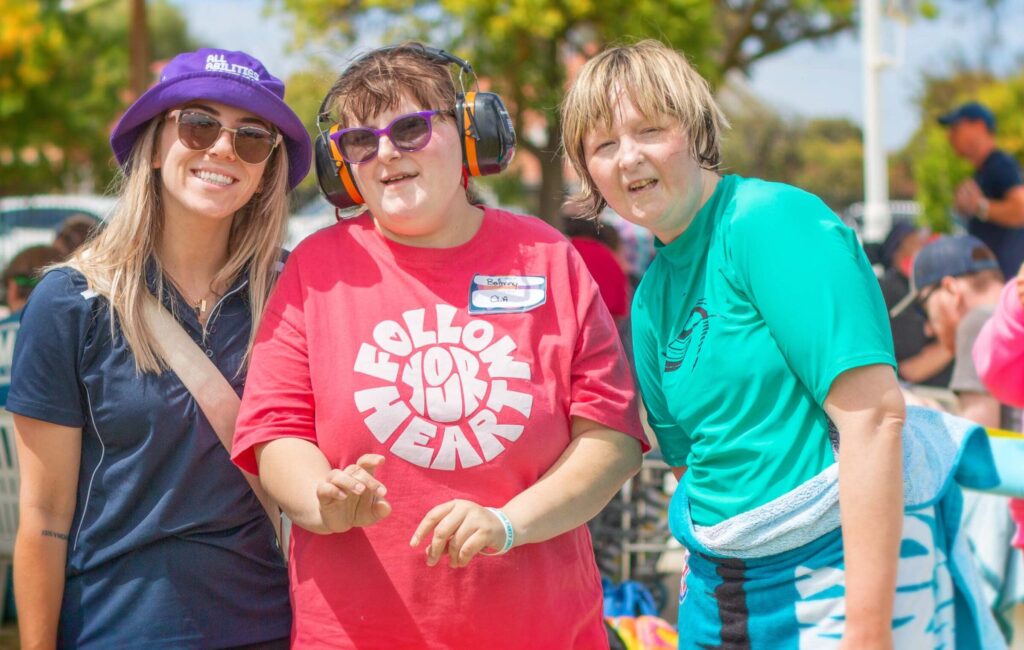 Sensory equipment was available to all participants - Bethany hired some earmuffs to have a break from the DJ - credit GLENN POWER GSSA