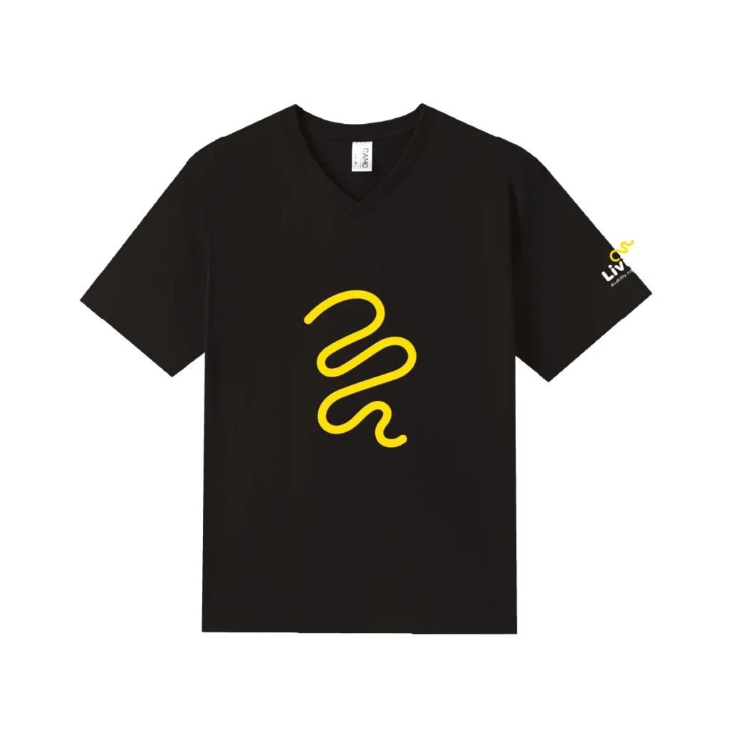 Livit V-neck t-shirt in black